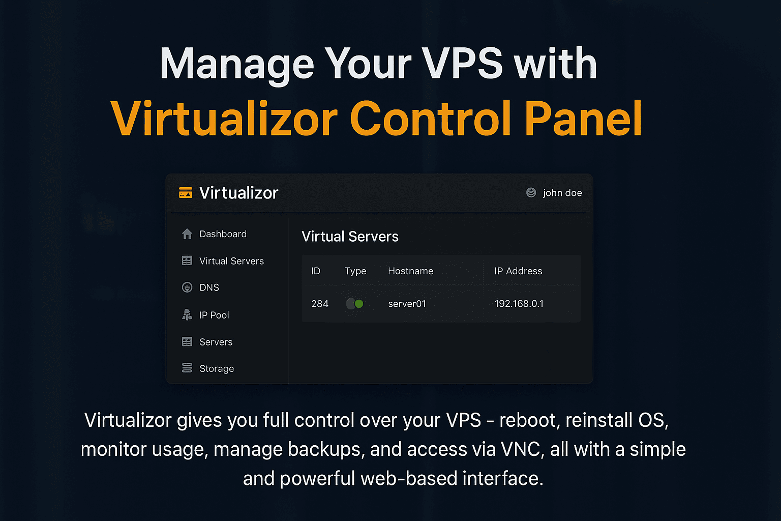 VirtualizorVPS : Cloud VPS Reseller Hosting